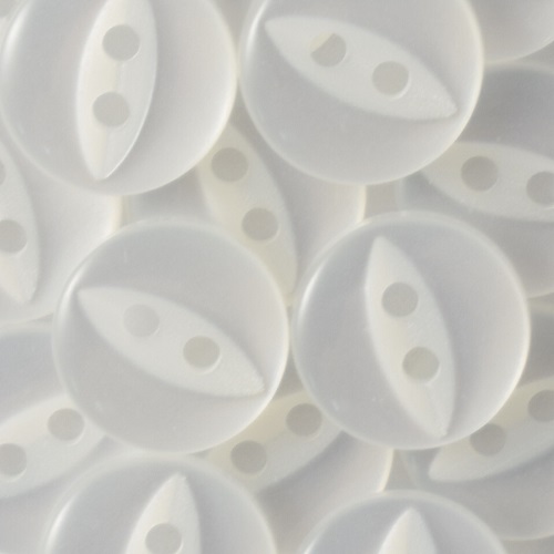 11MM 2 HOLE FISH EYE WHITE 100PCS 1