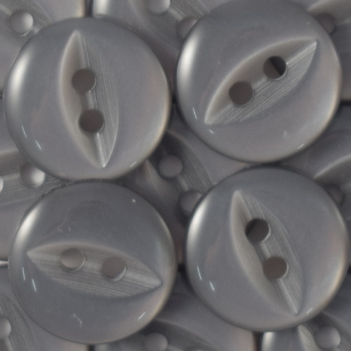 11MM 2 HOLE FISH EYE GREY 100PCS 12