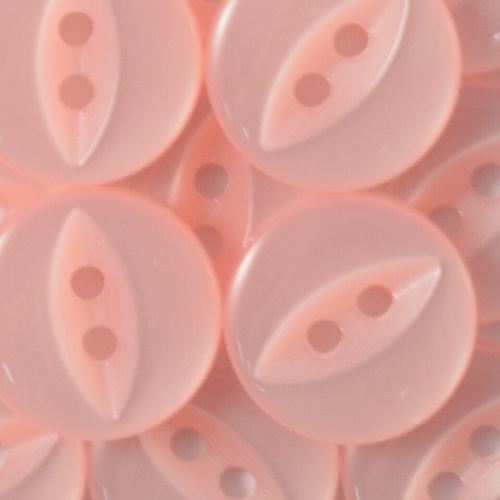 14MM 2 HOLE FISH EYE PINK 100PCS 5