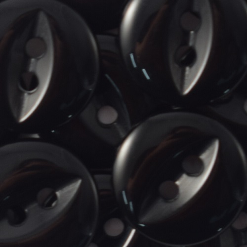 14MM 2 HOLE FISH EYE BLACK 100PCS 10