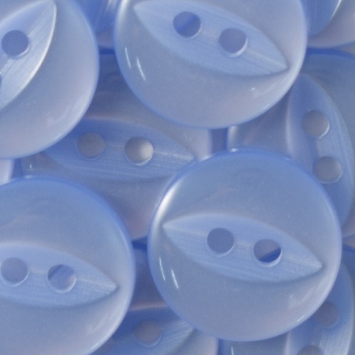 14MM 2 HOLE FISH EYE BLUE 100PCS 37