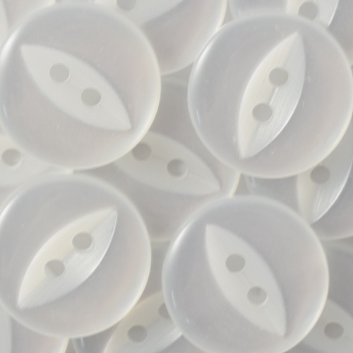 16MM 2 HOLE FISH EYE WHITE 100PCS 1