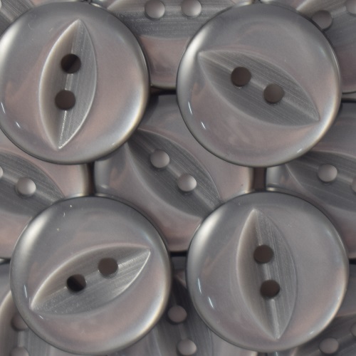 16MM 2 HOLE FISH EYE GREY 100PCS 12