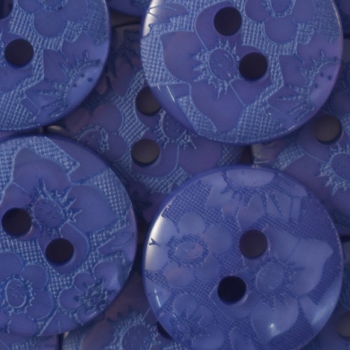 15MM 2 HOLE FLORAL ROYAL 50PCS 24