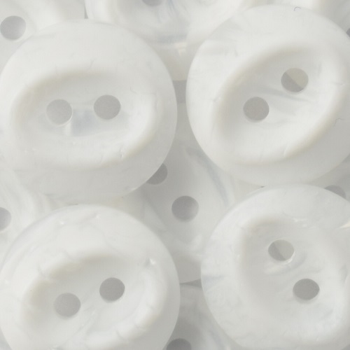 15MM 2 HOLE OVAL CENTRE WHITE 50PCS 1