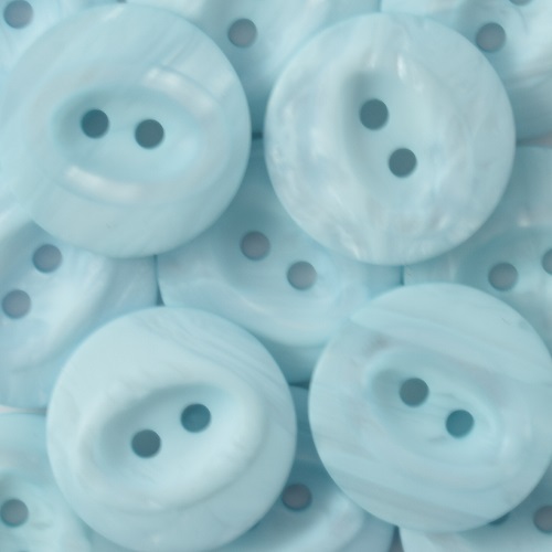 15MM 2 HOLE OVAL CENTRE AQUA 50PCS 33
