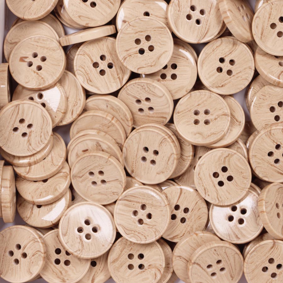 20MM 4 HOLE WOOD LOOK 50PCS 300