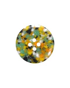 15MM 4 HOLE MULTI SPECKS 50PCS Green Multi 149