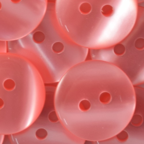 15MM 2 HOLE PEARLISED ROSE 50PCS 43