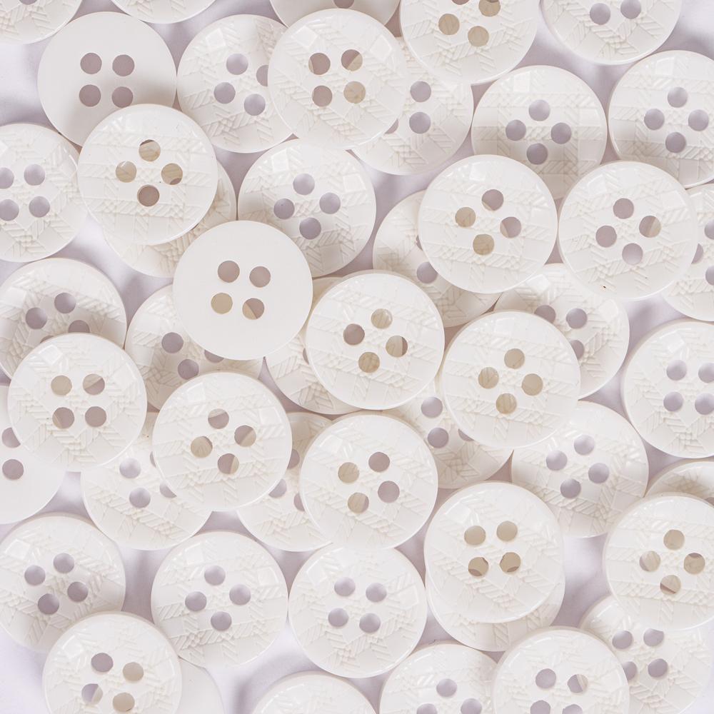 11MM 4 HOLE CHECK 50PCS White