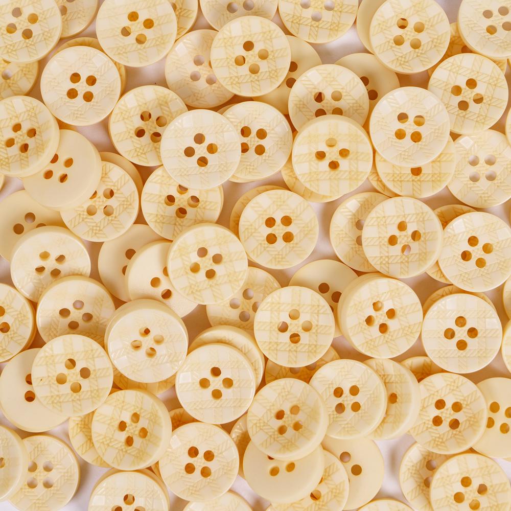 15MM 4 HOLE CHECK 50PCS Lemon