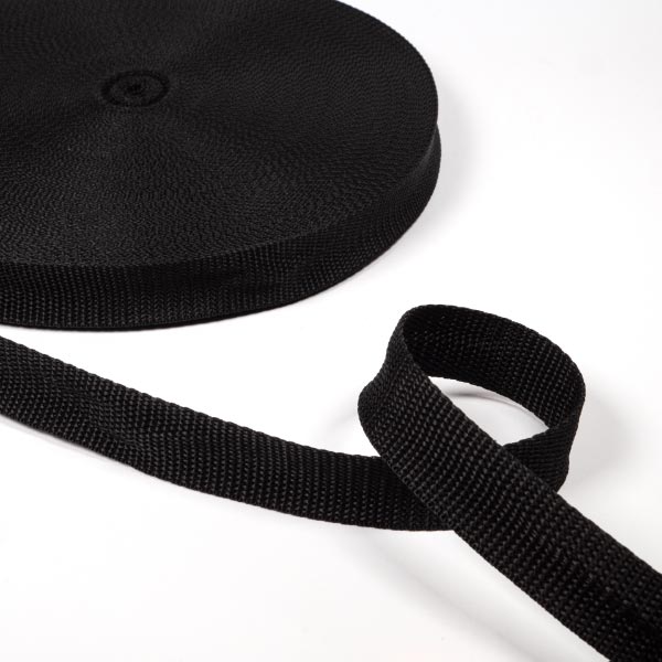 25MM POLYPROPYLENE WEBBING 50M BLACK