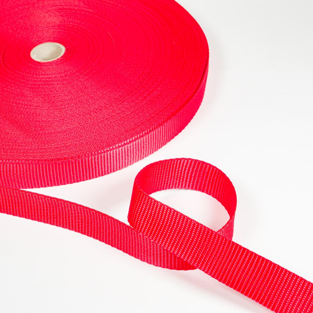 25MM POLYPROPYLENE WEBBING 50M Red