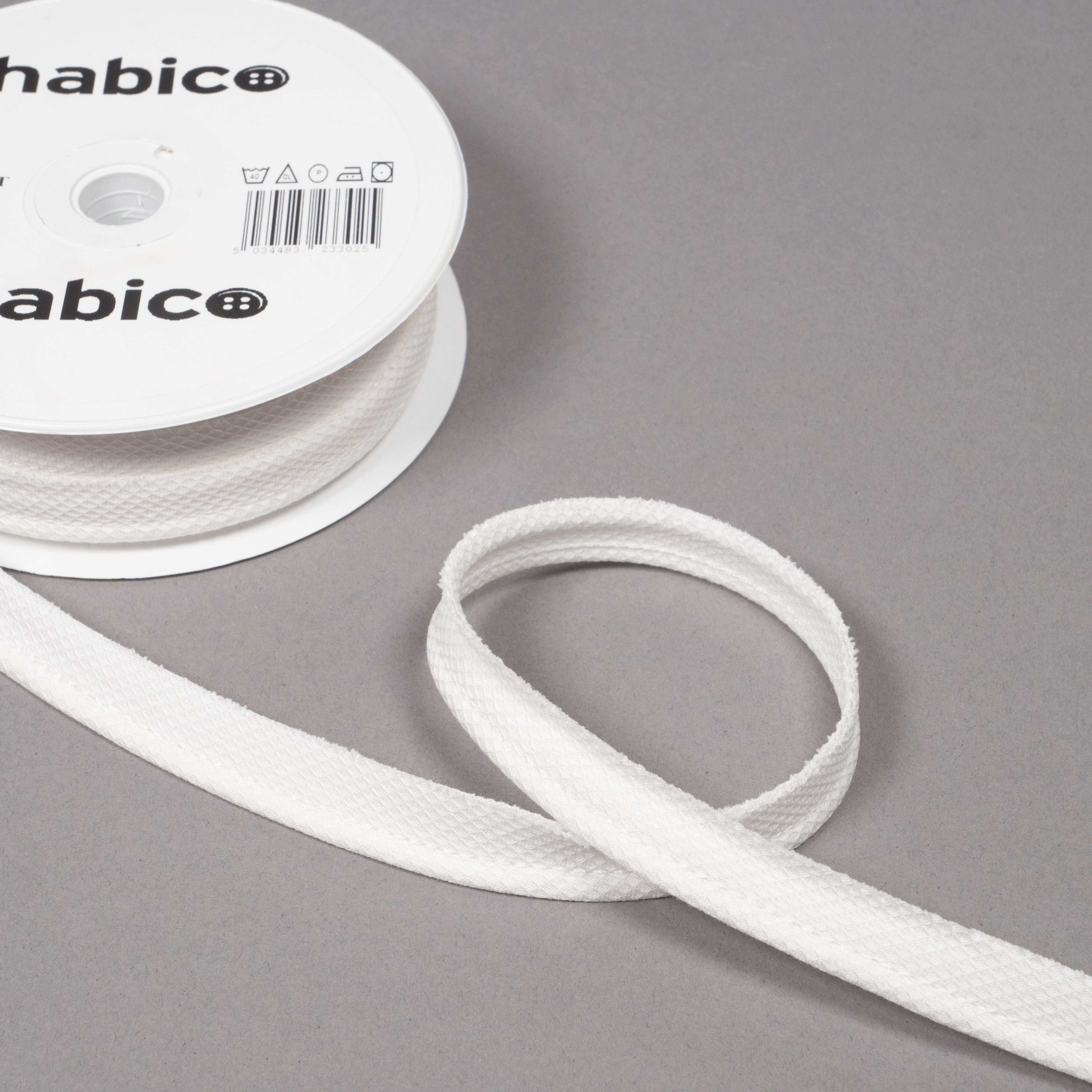 15MM 100% COTTON INSERTION PIPING - 20MTS 8899 Ivory