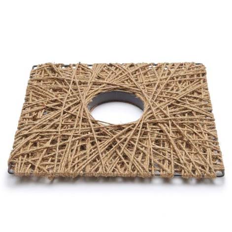 30CM FLAT JUTE SQUARE WREATH