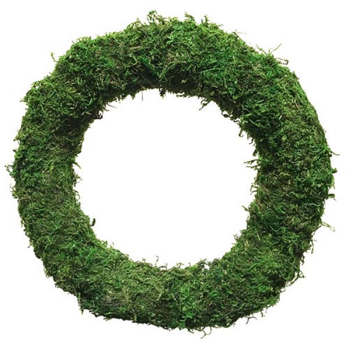 20CM (8") GREEN MOSS WREATH RING