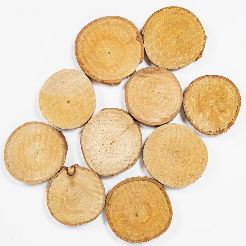 ASSORTED WOOD SLICES 10PCS