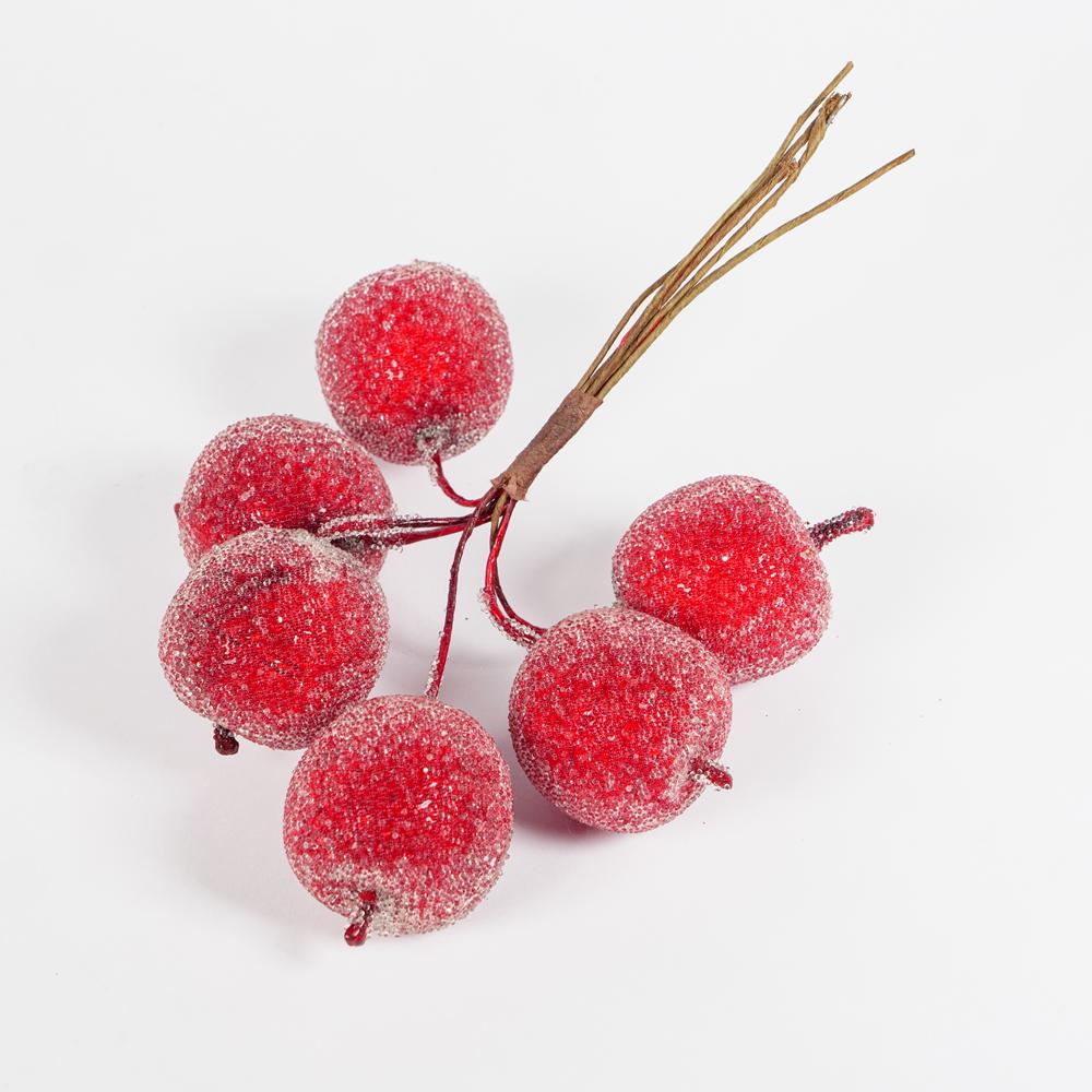 APPLES RED FROSTED 30MM 6 HEADS