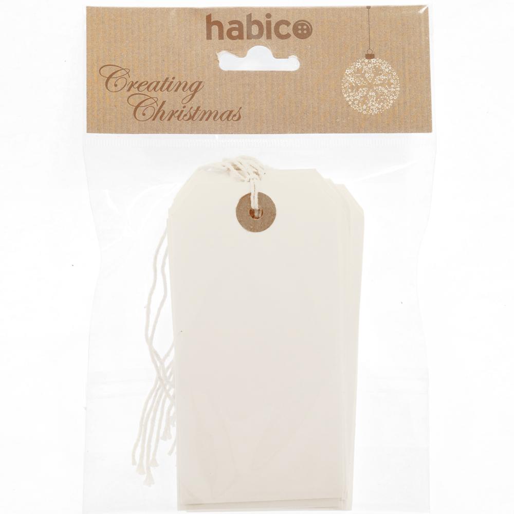 GIFT TAGS WHITE 12PCS