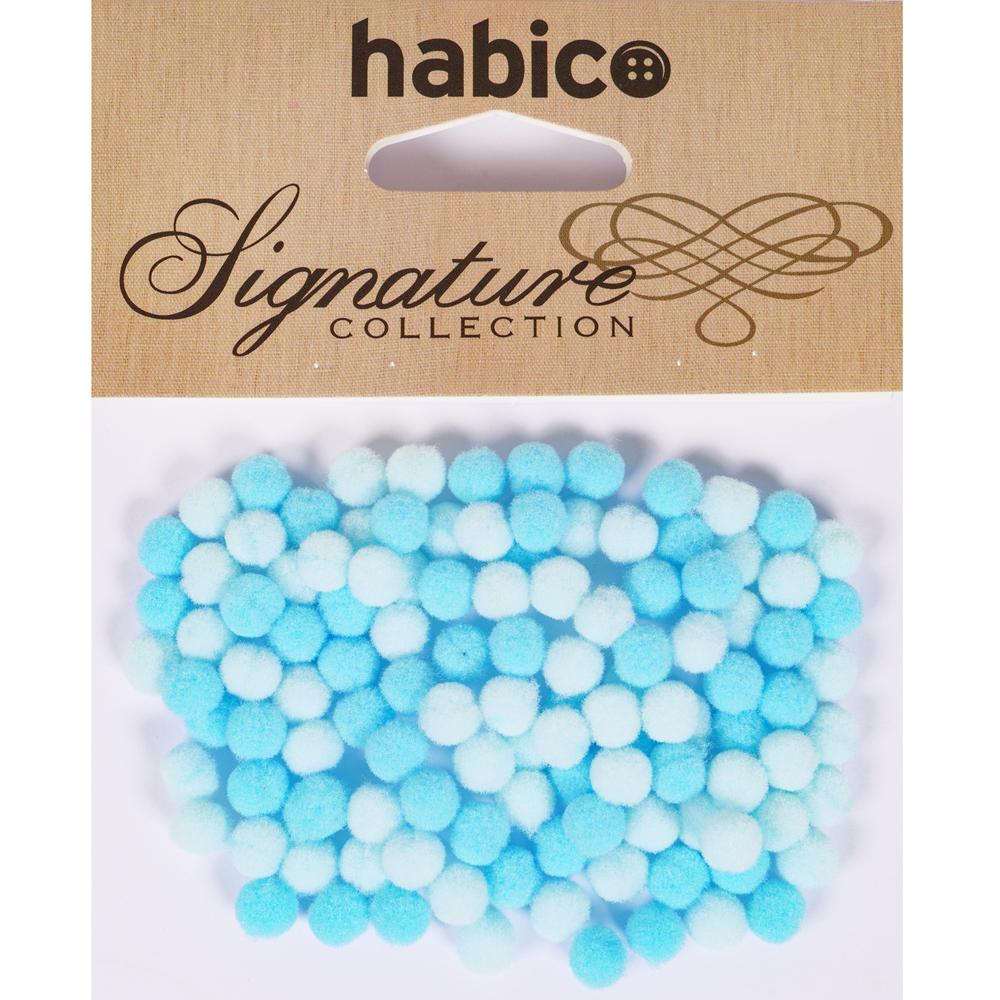 TINY POMPOMS 5MM ASSTD BLUE