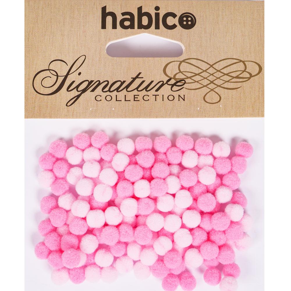 TINY POMPOMS 5MM ASSTD PINK
