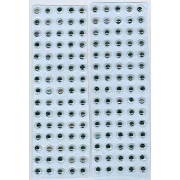 6MM SELF ADH MOVEABLE GOOGLY EYES 150PCS 1931