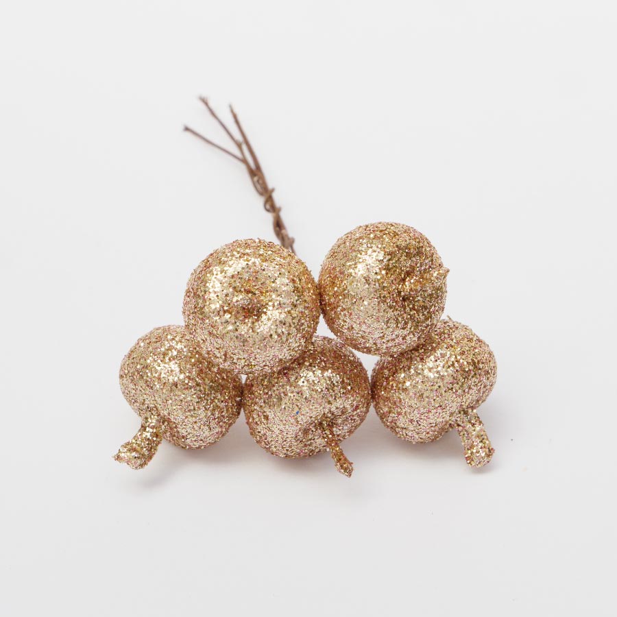 20MM FROSTED BERRIES 5PCS CHAMPAGNE