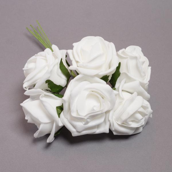 FOAM ROSES 6 HEADS