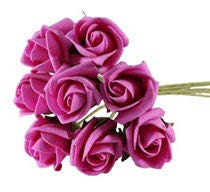 FLORAL CRAFT - SMALL FOAM ROSES 8PCS DUSKY PINK