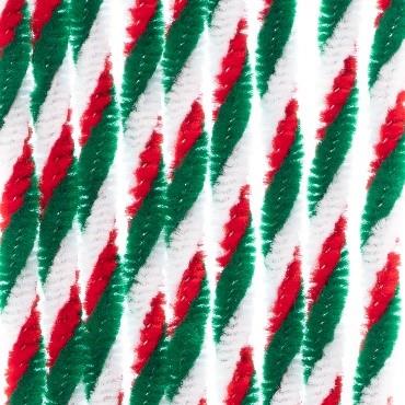 30CM CHENILLE TWIST STEMS 10PCS RED/GRN/WH 41