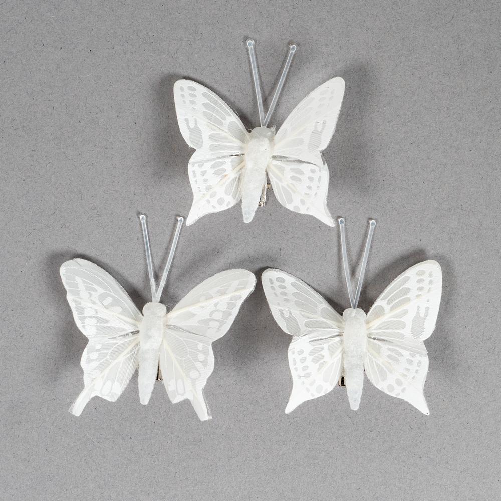 SMALL FEATHER BUTTERFLIES 45X40M  3PCS