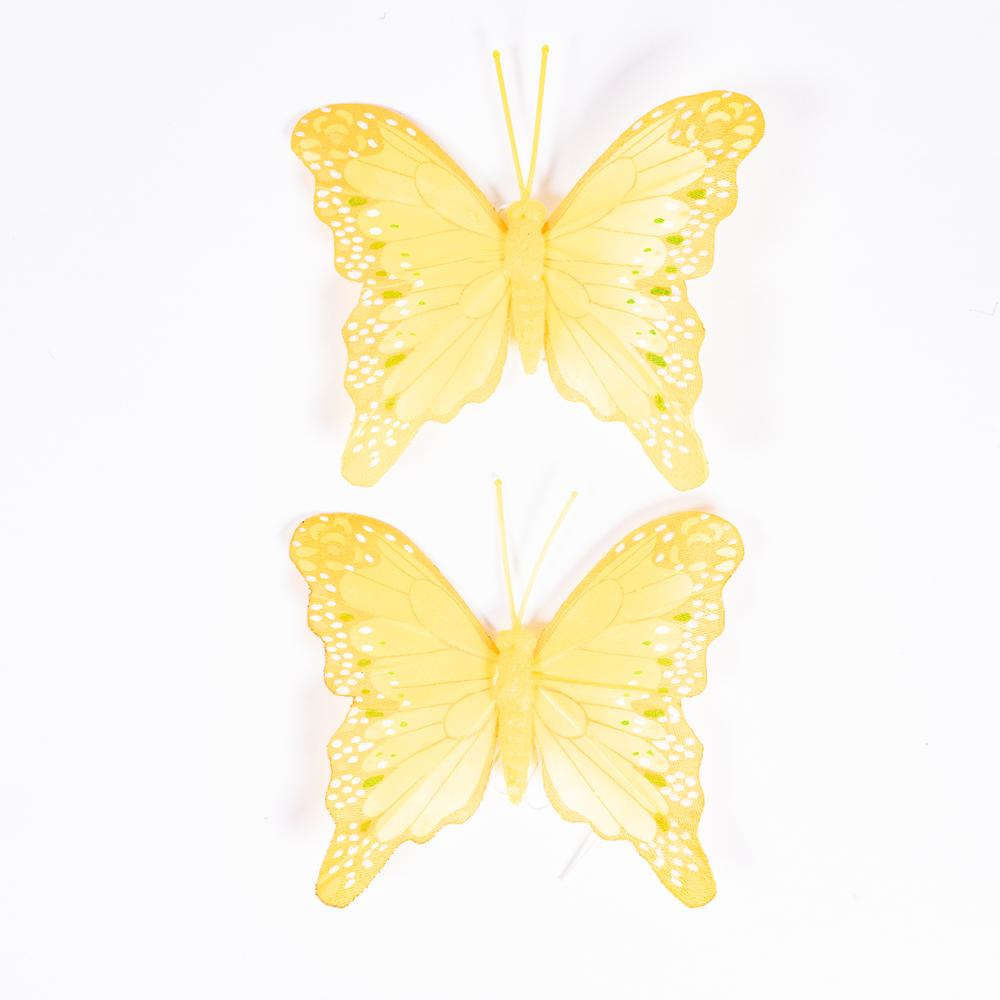 LARGE BUTTERFLIES 75MMX60MM X 2PCS