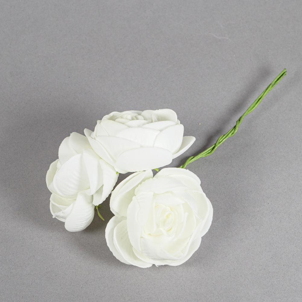 6.5CM FOAM RANUNCULUS 3 HEADS