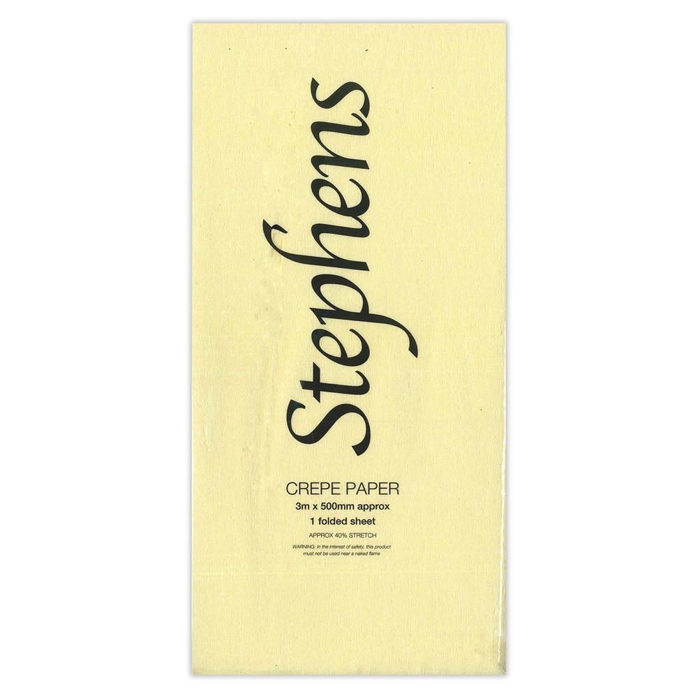 CREPE PAPER 3M X 500MM 1 SHEET LEMON