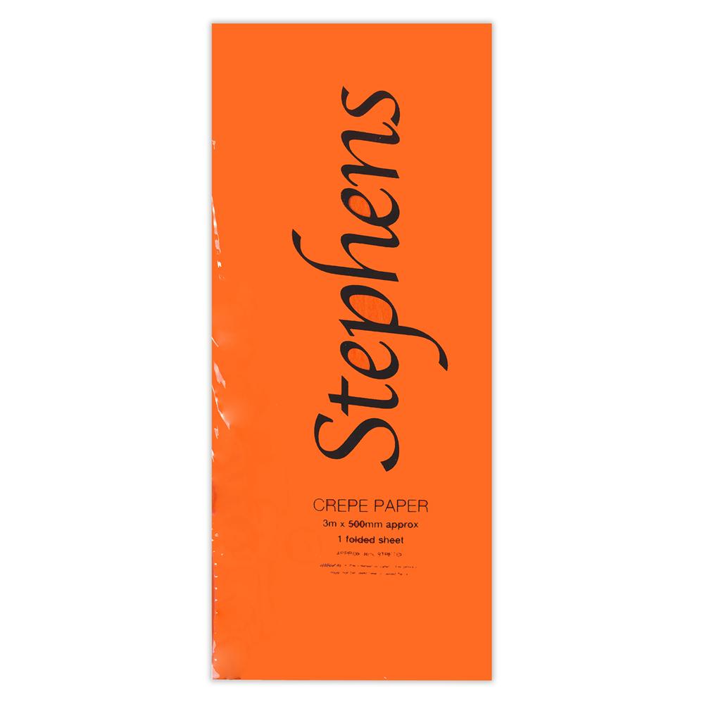 CREPE PAPER 3M X 500MM 1 SHEET ORANGE