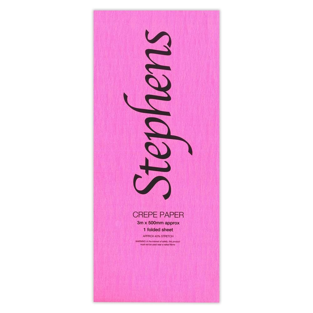 CREPE PAPER 3M X 500MM 1 SHEET PINK
