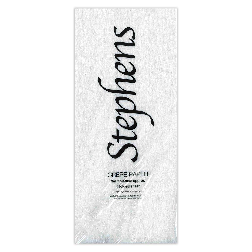 CREPE PAPER 3M X 500MM 1 SHEET WHITE