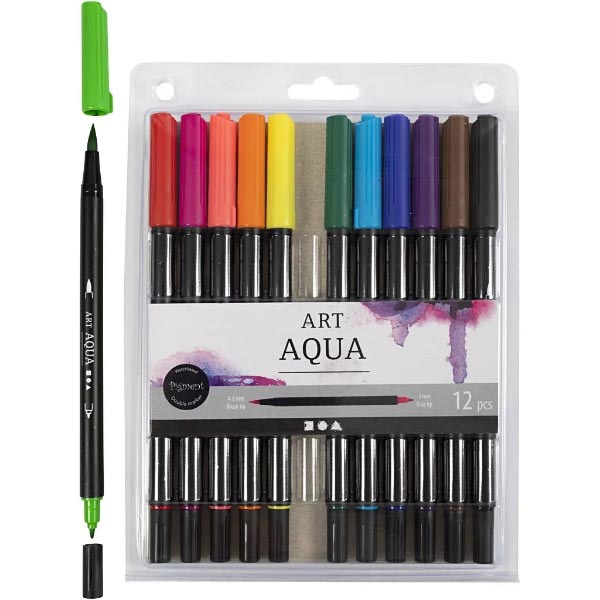 ART AQUA PENS ASSTD COLOURS SET OF 12