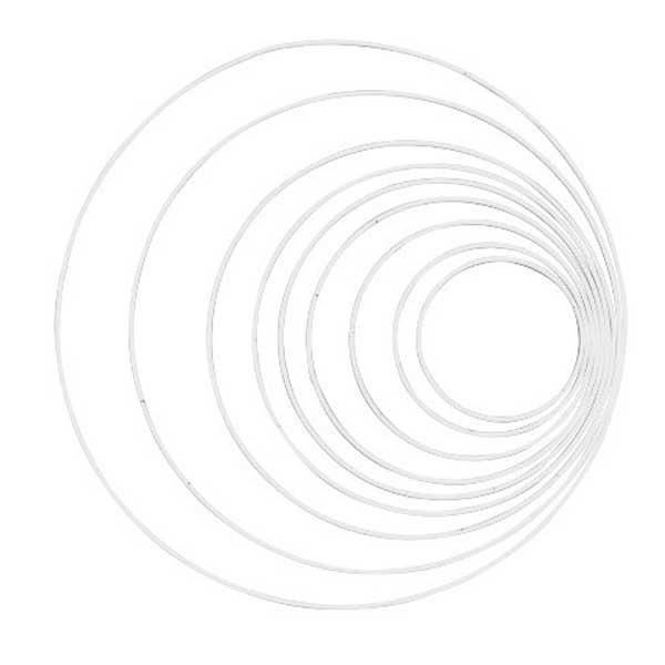 METAL RING WHITE 12 CM PK OF 5