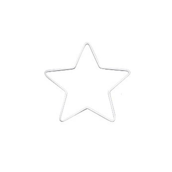 METAL STAR WHITE 15 CM PK OF 5