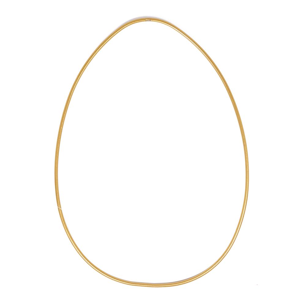 METAL EGG GOLDEN FRAME 17 X 25CM