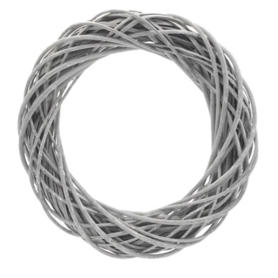 LIGHT WILLOW RING GREY 30CM PK OF 3 Grey