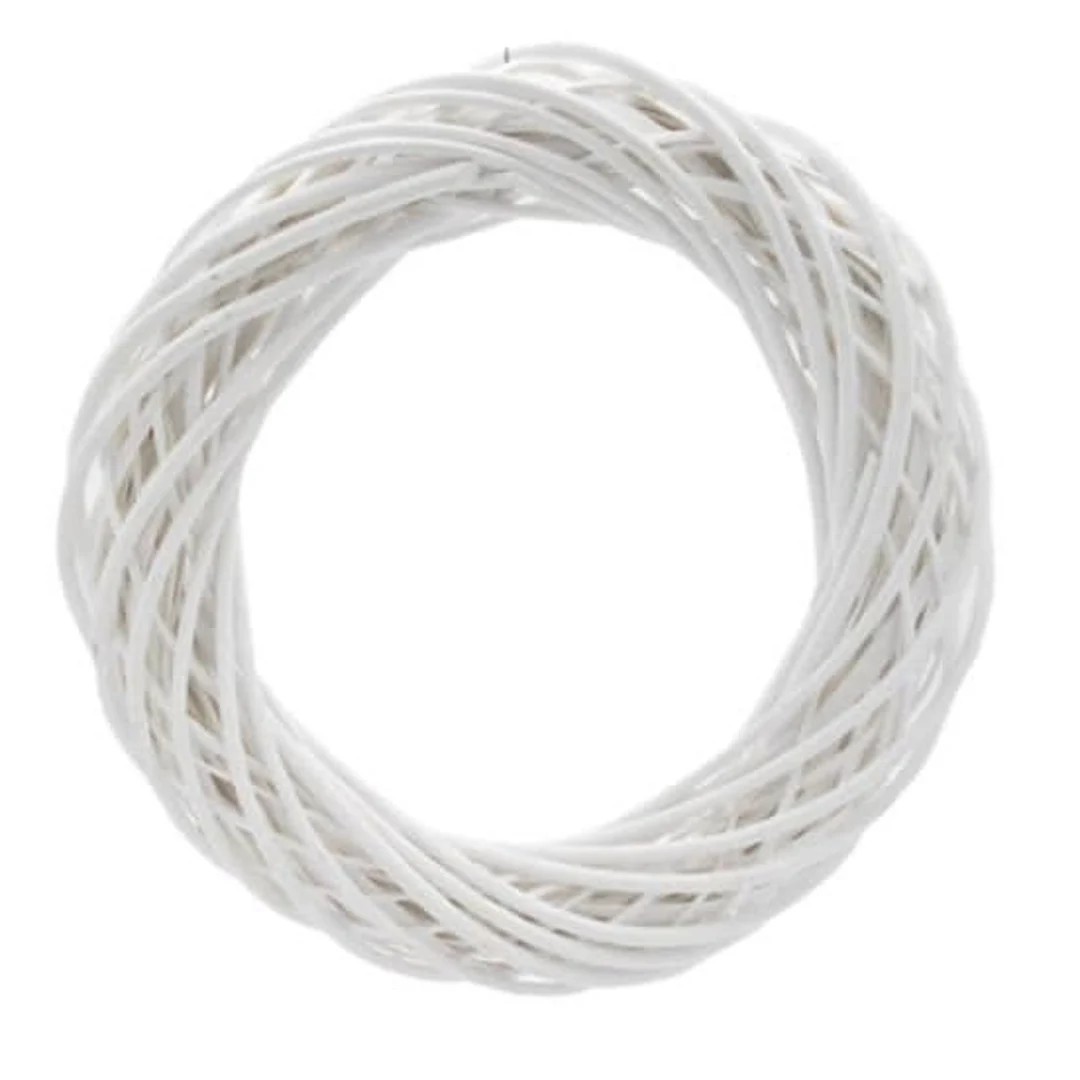 LIGHT WILLOW RING WHT 30CM PK OF 3 White