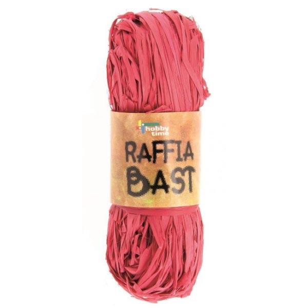 RAFFIA 50G X 10 HANKS RED 5