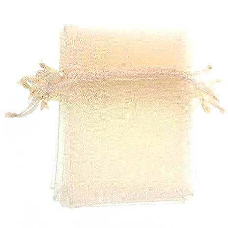 8 X 10 CM ORGANZA BAGS 10PCS IVORY