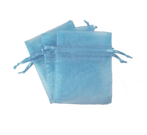 8 X 10 CM ORGANZA BAGS 10PCS PALE BLUE