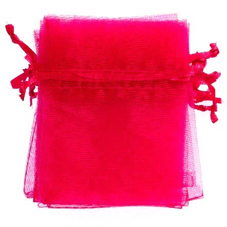 8 X 10 CM ORGANZA BAGS 10PCS RED