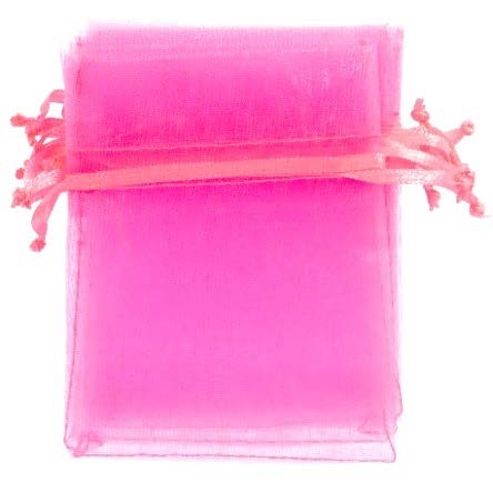 8 X 10 CM ORGANZA BAGS 10PCS SHOCKING PINK