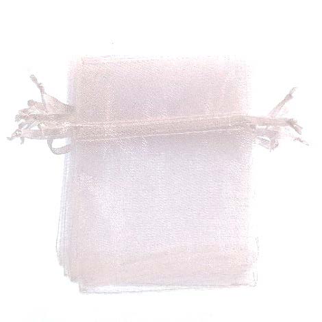 8 X 10 CM ORGANZA BAGS 10PCS WHITE