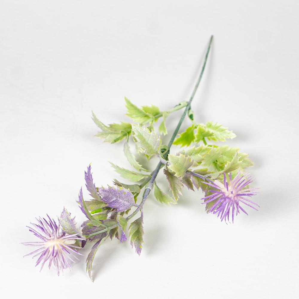 LONG STEM THISTLE HEADS 1PC PURPLE